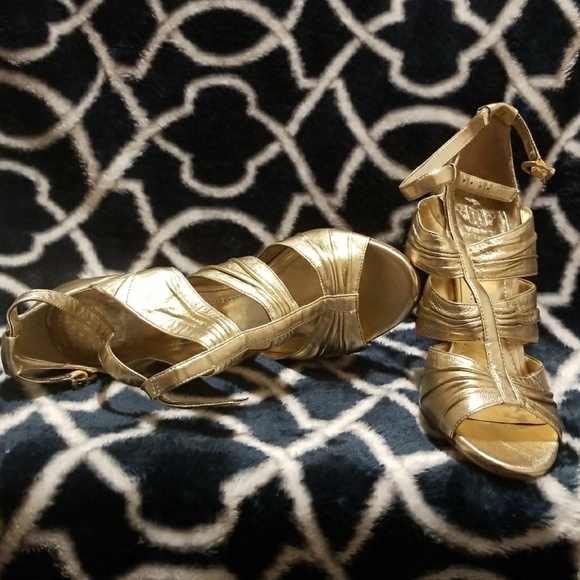 Vince Camuto Shoes - Vince Camuto Gold Slingback dress Shoes